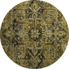 Piper Looms Mayfield Oriental AMF570 Brown Machine Washable Area Rug Round Main Image