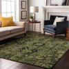 Piper Looms Mayfield Oriental AMF570 Olive Machine Washable Area Rug Lifestyle Image Feature