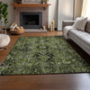 Piper Looms Mayfield Oriental AMF570 Olive Machine Washable Area Rug Lifestyle Image Feature