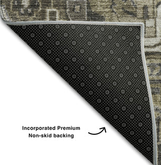 Piper Looms Mayfield Oriental AMF570 Taupe Machine Washable Area Rug Backing Image