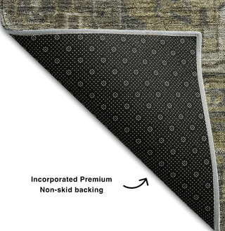 Piper Looms Mayfield Oriental AMF571 Chocolate Machine Washable Area Rug Backing Image