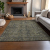 Piper Looms Mayfield Oriental AMF571 Chocolate Machine Washable Area Rug Lifestyle Image Feature