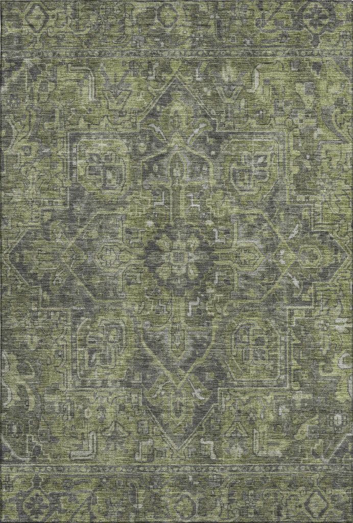 Piper Looms Mayfield Oriental AMF571 Green Machine Washable Area Rug main image