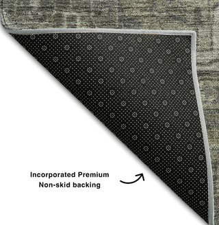 Piper Looms Mayfield Oriental AMF571 Mocha Machine Washable Area Rug Backing Image