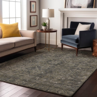 Piper Looms Mayfield Oriental AMF571 Mocha Machine Washable Area Rug Lifestyle Image Feature