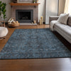 Piper Looms Mayfield Oriental AMF571 Navy Machine Washable Area Rug Lifestyle Image Feature