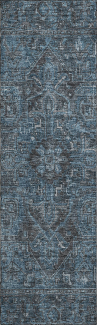 Piper Looms Mayfield Oriental AMF571 Navy Machine Washable Area Rug Runner Main Image