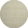 Piper Looms Mayfield Panel AMF572 Beige Machine Washable Area Rug Round Main Image