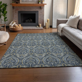 Piper Looms Mayfield Panel AMF572 Blue Machine Washable Area Rug Lifestyle Image Feature