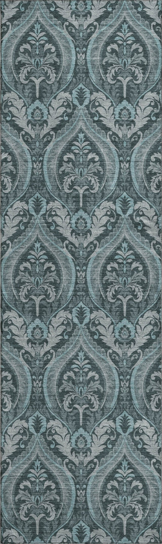 Piper Looms Mayfield Panel AMF572 Teal Machine Washable Area Rug Runner Main Image