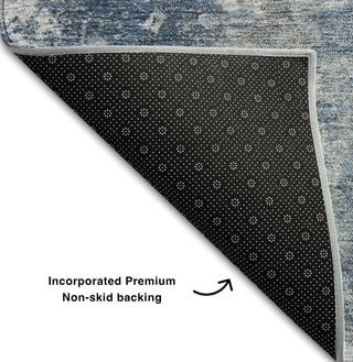 Piper Looms Mayfield Modern AMF573 Blue Machine Washable Area Rug Backing Image