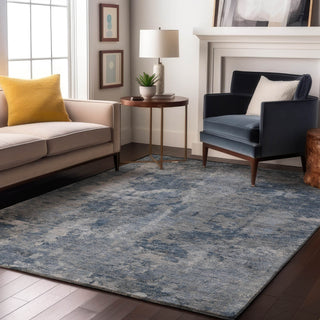 Piper Looms Mayfield Modern AMF573 Blue Machine Washable Area Rug Lifestyle Image Feature