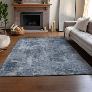 Piper Looms Mayfield Modern AMF573 Blue Machine Washable Area Rug Lifestyle Image Feature