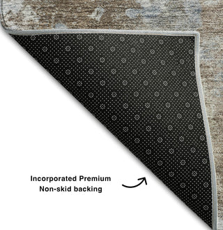 Piper Looms Mayfield Modern AMF573 Brown Machine Washable Area Rug Backing Image
