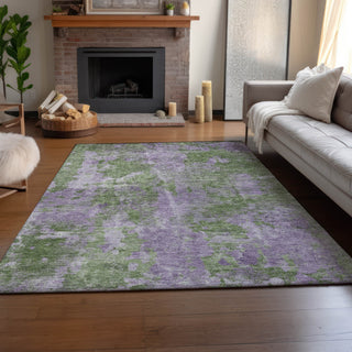 Piper Looms Mayfield Modern AMF573 Green Machine Washable Area Rug Lifestyle Image Feature