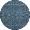 Piper Looms Mayfield Bohemian AMF574 Blue Machine Washable Area Rug Round Main Image