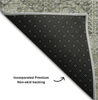 Piper Looms Mayfield Bohemian AMF574 Gray Machine Washable Area Rug Backing Image