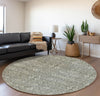 Piper Looms Mayfield Bohemian AMF574 Gray Machine Washable Area Rug Round Lifestyle Image Feature