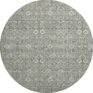 Piper Looms Mayfield Bohemian AMF574 Gray Machine Washable Area Rug Round Main Image