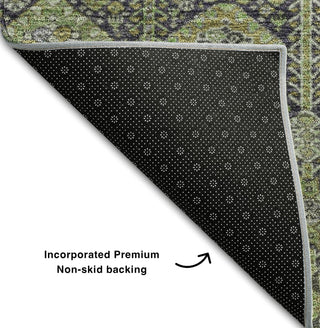 Piper Looms Mayfield Bohemian AMF574 Green Machine Washable Area Rug Backing Image