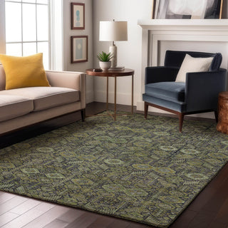 Piper Looms Mayfield Bohemian AMF574 Green Machine Washable Area Rug Lifestyle Image Feature