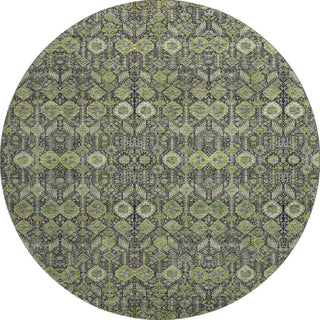 Piper Looms Mayfield Bohemian AMF574 Green Machine Washable Area Rug Round Main Image