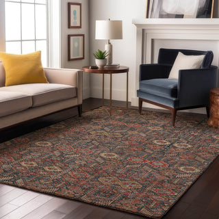 Piper Looms Mayfield Bohemian AMF574 Red Machine Washable Area Rug Lifestyle Image Feature
