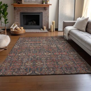 Piper Looms Mayfield Bohemian AMF574 Red Machine Washable Area Rug Lifestyle Image Feature