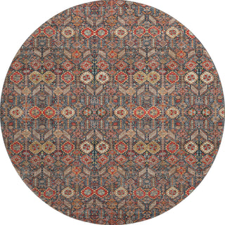 Piper Looms Mayfield Bohemian AMF574 Red Machine Washable Area Rug Round Main Image