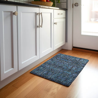 Piper Looms Mayfield Bohemian AMF574 Teal Machine Washable Area Rug Scatter Lifestyle Image Feature