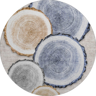 Piper Looms Mayfield Organic AMF575 Beige Machine Washable Area Rug Round Main Image
