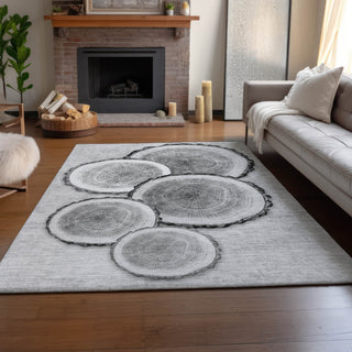 Piper Looms Mayfield Organic AMF575 Gray Machine Washable Area Rug Lifestyle Image Feature