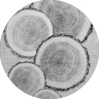 Piper Looms Mayfield Organic AMF575 Gray Machine Washable Area Rug Round Main Image