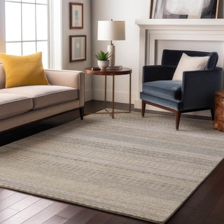 Piper Looms Mayfield Stripes AMF576 Ivory Machine Washable Area Rug Lifestyle Image Feature