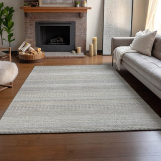 Piper Looms Mayfield Stripes AMF576 Ivory Machine Washable Area Rug Lifestyle Image Feature