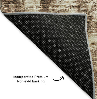 Piper Looms Mayfield Ikat AMF577 Chocolate Machine Washable Area Rug Backing Image