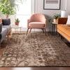 Piper Looms Mayfield Ikat AMF577 Chocolate Machine Washable Area Rug Lifestyle Image Feature
