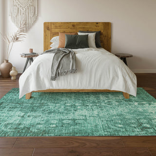 Piper Looms Mayfield Ikat AMF577 Teal Machine Washable Area Rug Lifestyle Image Feature