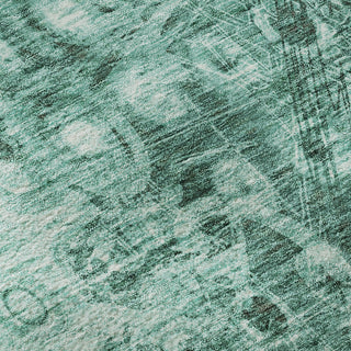 Piper Looms Mayfield Ikat AMF577 Teal Machine Washable Area Rug Swatch Image