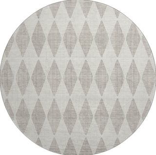Piper Looms Mayfield Diamonds AMF578 Beige Machine Washable Area Rug Round Main Image