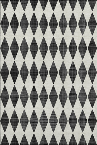 Piper Looms Mayfield Diamonds AMF578 Black Machine Washable Area Rug main image