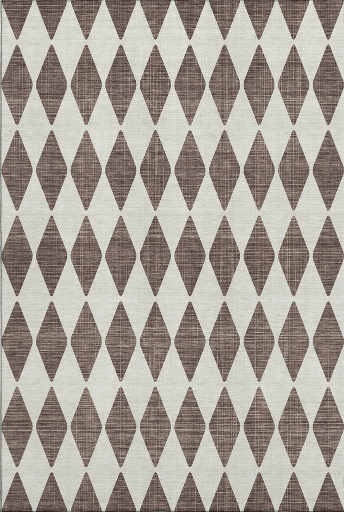Piper Looms Mayfield Diamonds AMF578 Brown Machine Washable Area Rug main image