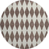 Piper Looms Mayfield Diamonds AMF578 Brown Machine Washable Area Rug Round Main Image