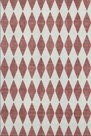 Piper Looms Mayfield Diamonds AMF578 Burgundy Machine Washable Area Rug main image