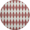 Piper Looms Mayfield Diamonds AMF578 Burgundy Machine Washable Area Rug Round Main Image