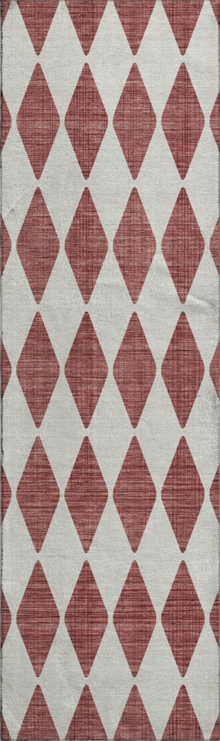 Piper Looms Mayfield Diamonds AMF578 Burgundy Machine Washable Area Rug Runner Main Image