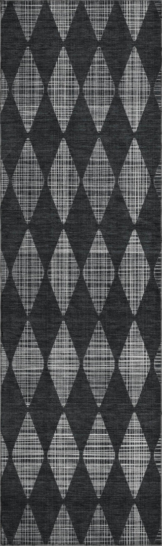 Piper Looms Mayfield Diamonds AMF578 Charcoal Machine Washable Area Rug Runner Main Image