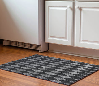 Piper Looms Mayfield Diamonds AMF578 Charcoal Machine Washable Area Rug Scatter Lifestyle Image Feature