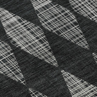 Piper Looms Mayfield Diamonds AMF578 Charcoal Machine Washable Area Rug Swatch Image