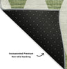 Piper Looms Mayfield Diamonds AMF578 Green Machine Washable Area Rug Backing Image